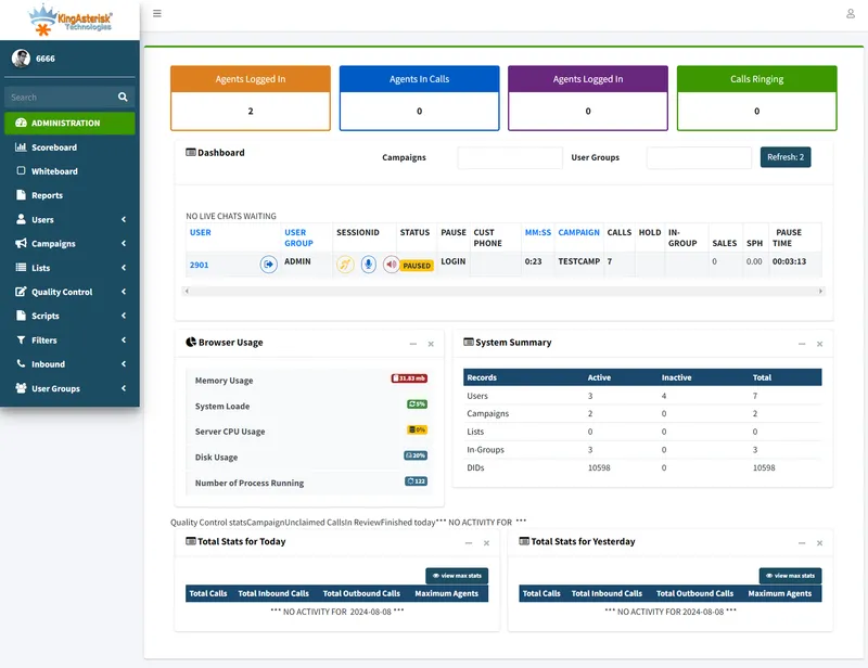 KingAsterisk Contact Center Software