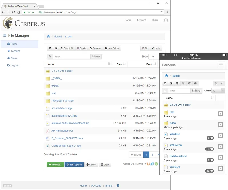 Cerberus FTP Server