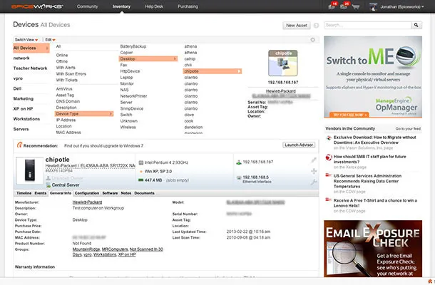 Spiceworks Monitor