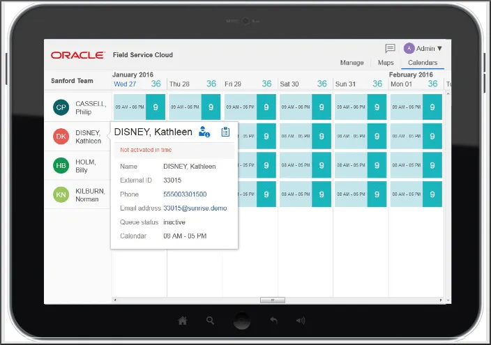 Oracle Field Service
