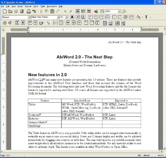 AbiWord Software