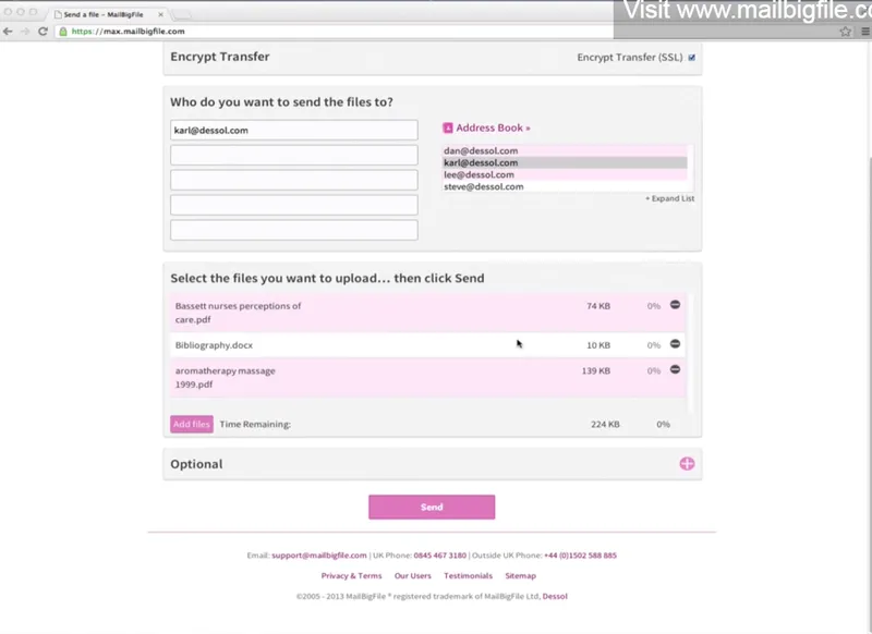 MailBigFile